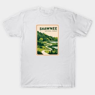 Shawnee National Forest Watercolor Landscape T-Shirt